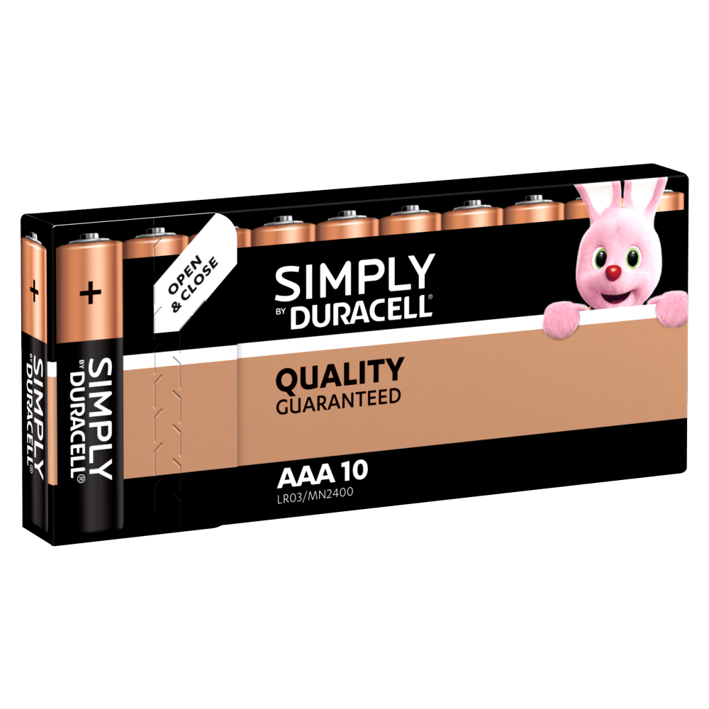 Duracell Simply AAA-Batterien in 10-Stück Packung