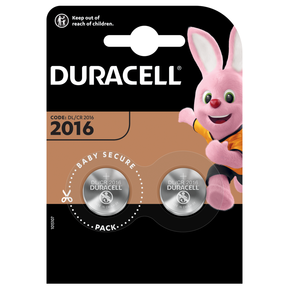 Duracell Specialty 2016 Lithium-Knopfzelle 3V in 2-stück Packung