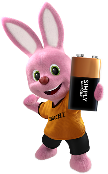 Bunny, der Batterien Simply 9V einführt