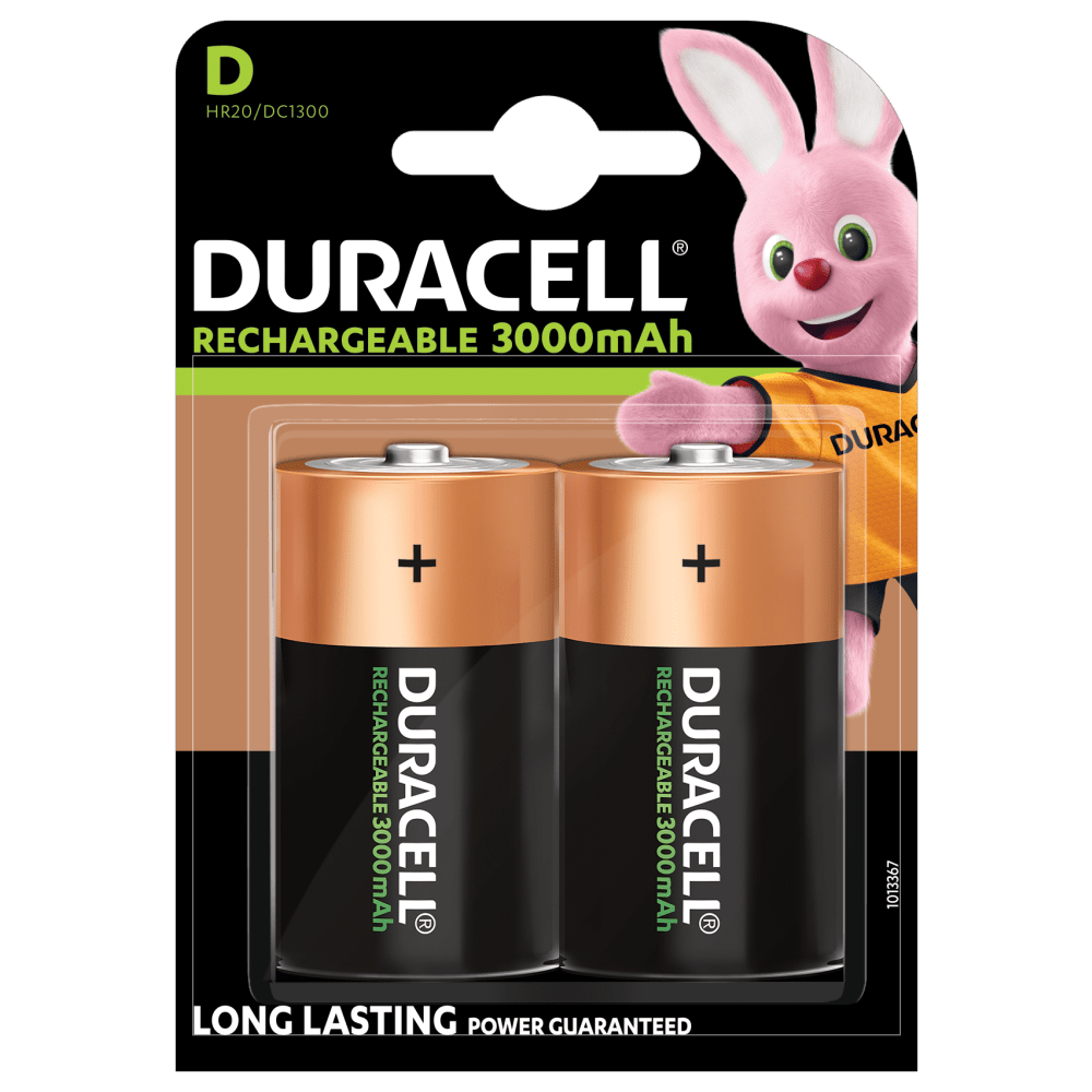 Duracell Rechargeable D-Batterien 3000mAh in 2-stück Packung