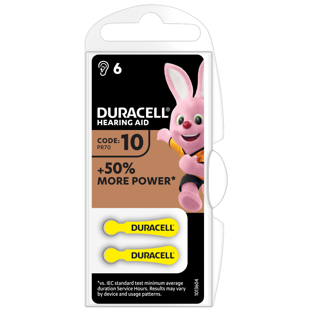 Duracell Hörgeräte Batterien Größe 6 und Code 10